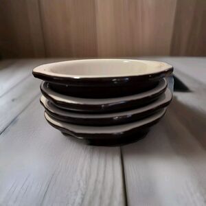 Bel-Terr USA, Vintage Round Au Gratin Dish 9513 Brown, 7" Set Of 4